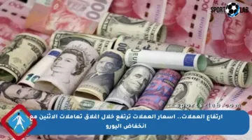 ارتفاع العملات.. أسعار العملات ترتفع خلال إغلاق تعاملات الإثنين مع انخفاض اليورو